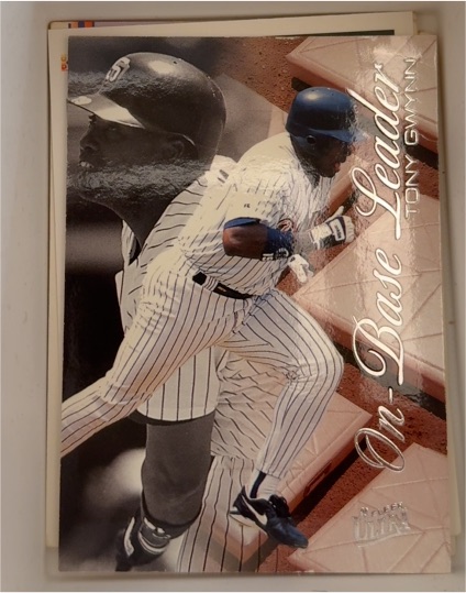 1996 Fleer Ultra #3 Tony Gwynn On-Base Leaders — front