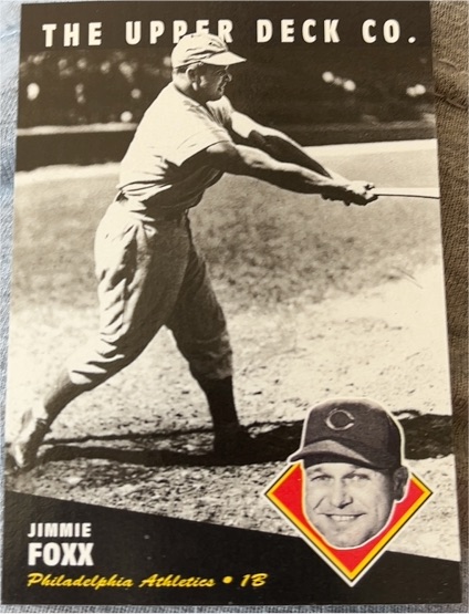 1994 Upper Deck All-Time Heroes #58 Jimmie Foxx Philadelphia Athletics — front