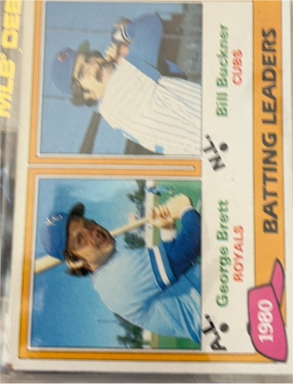 1981 Topps #1 1980 Batting Leaders George Brett / Bill Buckner — front