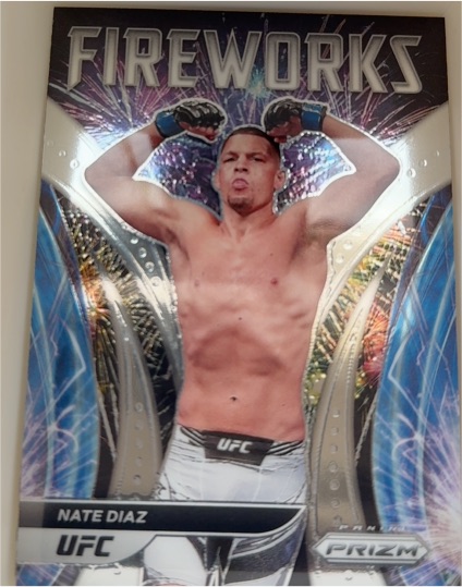 2022 Panini Prizm UFC Fireworks #25 Nate Diaz — front
