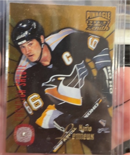 1996-97 Pinnacle Zenith Champion Salute #5 Mario Lemieux — front