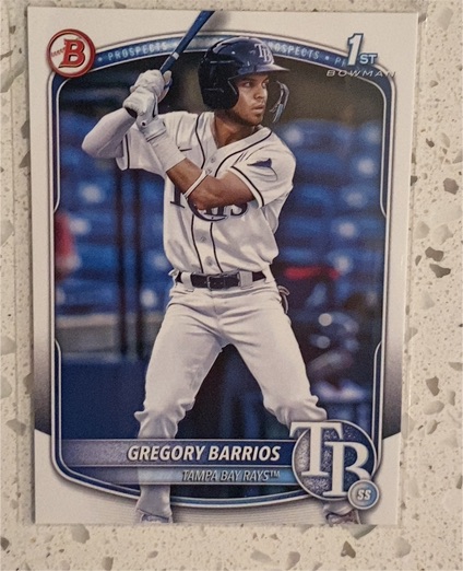 2025 Bowman Prospects #BP-7 Gregory Barrios — front