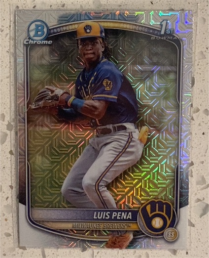 2025 Bowman Chrome #BCP-38 Luis Pena — front