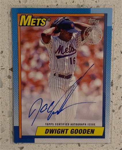 2025 Topps Series 2 1990 Topps Baseball Autographs Dwight Gooden #90B2-DG — front
