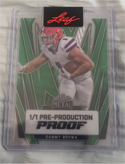 2024 Leaf Metal Pre-Production Proof 1/1 Sammy Brown — front
