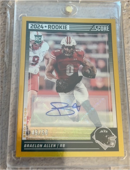 2024 Panini Score #390 Braelon Allen — front