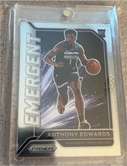2020-21 Panini Prizm #3 Anthony Edwards Emergent — front