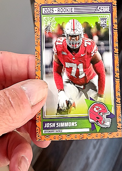 2025 Panini Score-A-Treat #32 Josh Simmons Rookie — front