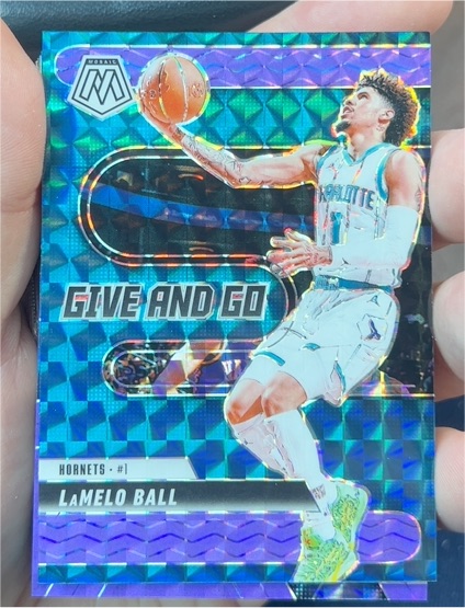 2024-25 Panini Mosaic #13 LaMelo Ball Give and Go — front