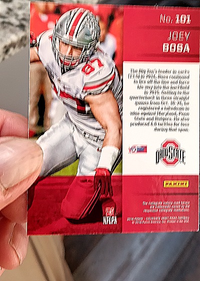 2016 Panini Prizm Collegiate Draft Picks #101 Joey Bosa — back