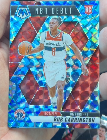 2024-25 Panini Mosaic #259 Bub Carrington NBA Debut — front