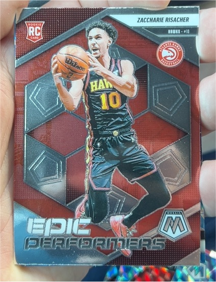 2024-25 Panini Mosaic #11 Zaccharie Risacher Epic Performers — front