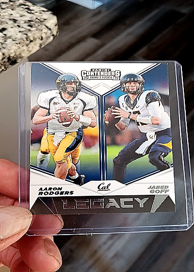 2019 Panini Contenders Draft Picks Legacy #7 Aaron Rodgers & Jared Goff — front