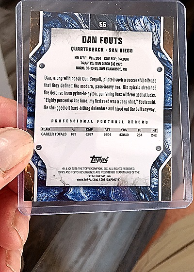 2024 Topps Resurgence #56 Dan Fouts — back