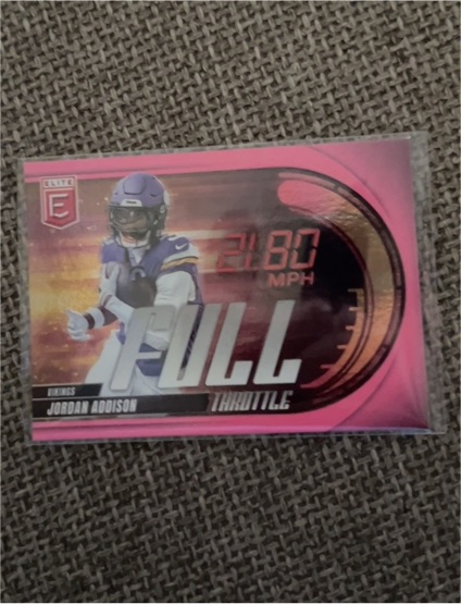 2025 Panini Donruss Elite #Jordan Addison Full Throttle Pink — front