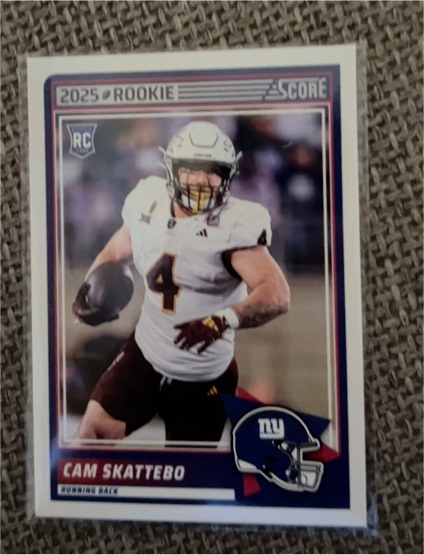 2025 Panini Score #1 Cam Skattebo Rookie Card — front