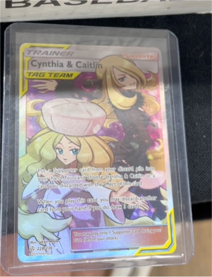 2019 Pokémon S&M Cosmic Eclipse #228 Cynthia & Caitlin — front