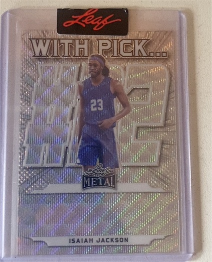 2021 Leaf Metal With Pick Isaiah Jackson — front