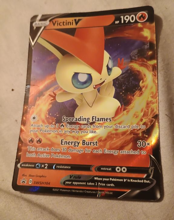 2021 Pokémon Sword & Shield Promo #SWSH104 Victini V — front