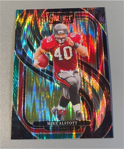 2024 Panini Select - Premier Level Mike Alstott #183 Zebra Prizm Bucs — front