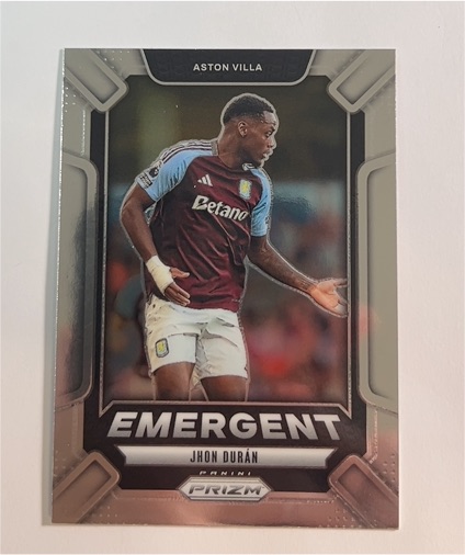 2024 Panini Prizm Premier League Emergent #9 Jhon Durán — front