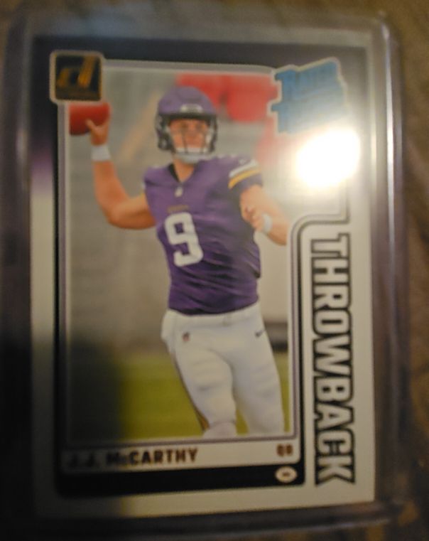 2024 Panini Donruss #2 J.J. McCarthy Rated Rookie Throwback — front
