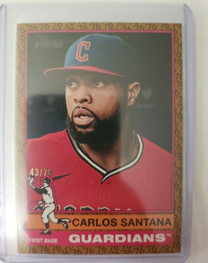 2025 Topps Heritage #233 Carlos Santana — front