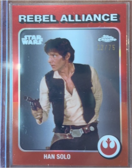 2025 Topps Chrome Star Wars Rebel Alliance #TB-24 Han Solo — front