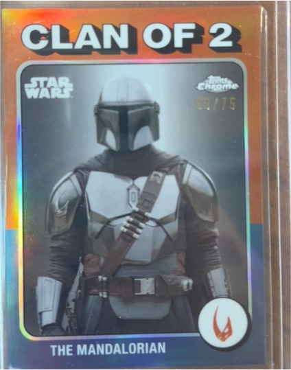 2025 Topps Chrome Star Wars Clan of 2 The Mandalorian #CLAN OF 2 — front