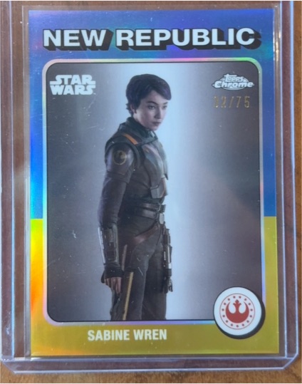 2025 Topps Chrome Star Wars 1975 Tribute Sabine Wren #TB-44 /75 — front