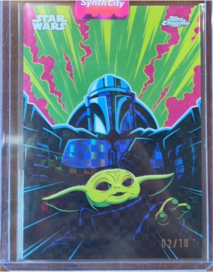 2025 Topps Star Wars Chrome Kyber Light KL-19 The Mandalorian and Grogu — front