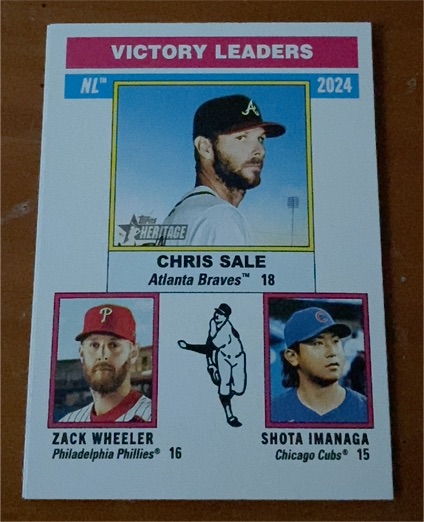 2025 Topps Heritage #199 Chris Sale NL Victory Leaders — front