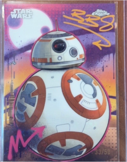 2025 Topps Chrome Star Wars BB-8 Galactic Graffiti #GG-3 — front