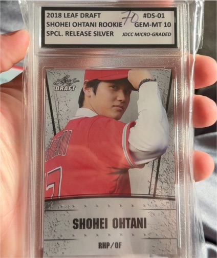 2018 Leaf Draft Silver #DS-01 Shohei Ohtani Rookie — front