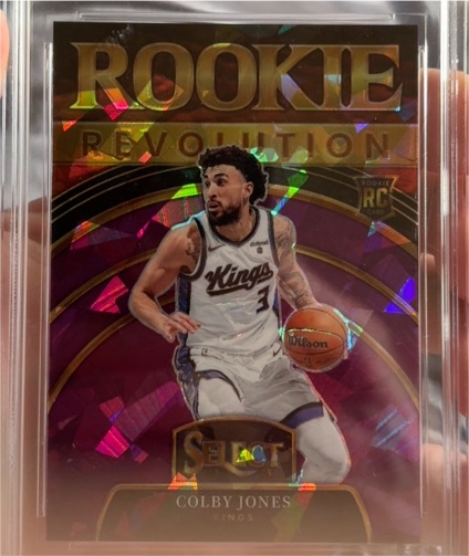 2023-24 Panini Select #8 Colby Jones Rookie Revolution Silver Prizm — front