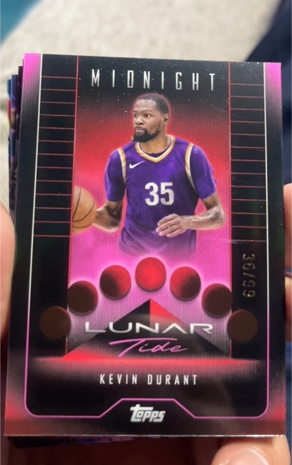 2024 Topps Midnight #LT-10 Kevin Durant Lunar Tide — front