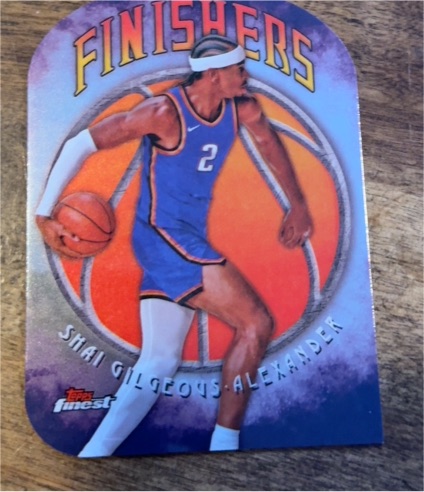 2024-25 Topps Finest #F-1 Shai Gilgeous-Alexander Finishers Die-Cut — front