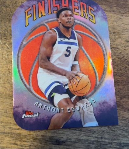 2024-25 Topps Finest #F-4 Anthony Edwards Finishers — front