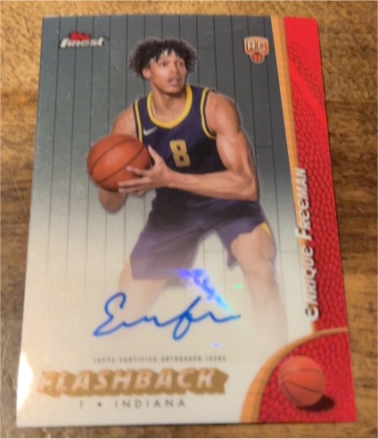 2024-25 Topps Finest Enrique Freeman Flashback Auto RC — front