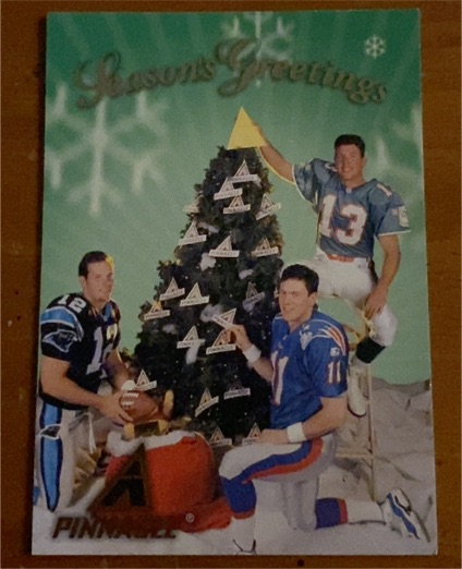 1997 Pinnacle Season's Greetings Dan Marino Drew Bledsoe Kerry Collins — front