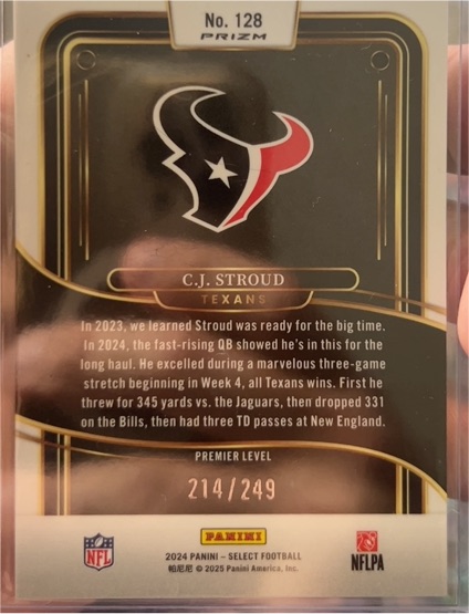 2024 Panini Select Premier Level #214 C.J. Stroud — front