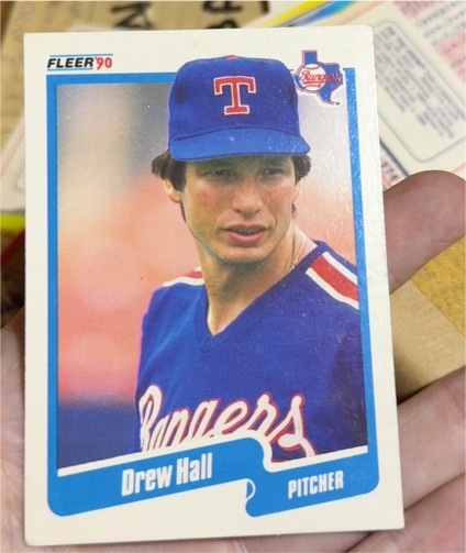 1990 Fleer #299 Drew Hall — front