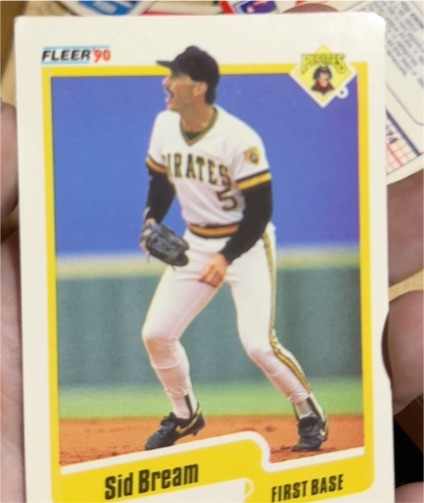 1990 Fleer #463 Sid Bream — front