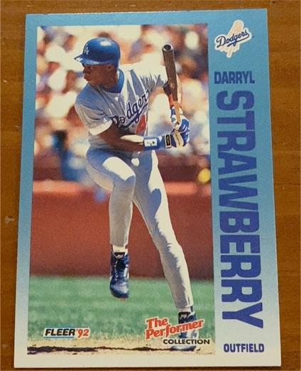 1992 Fleer 7-Eleven/Citgo The Performer #12 Darryl Strawberry — front