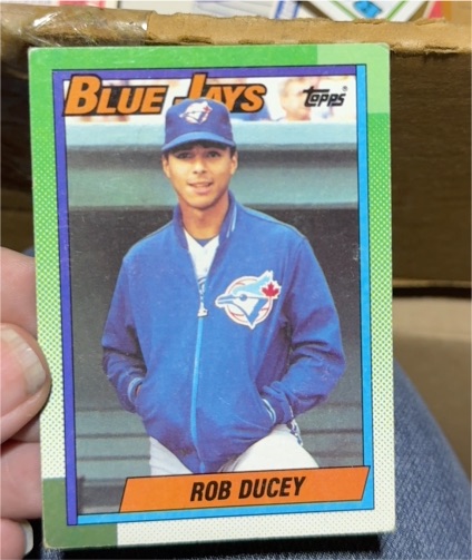 1990 Topps #619 Rob Ducey — front