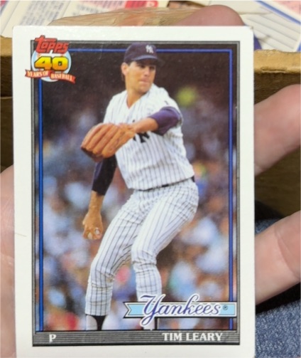 1991 Topps #161 Tim Leary — front
