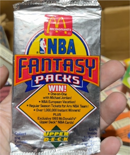 1993 Upper Deck McDonald's NBA Fantasy Pack — front