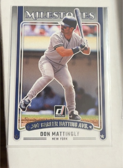 2025 Donruss #8 Don Mattingly Milestones — front