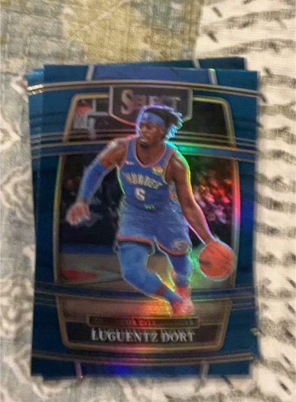 2021-22 Panini Select Concourse #2 Luguentz Dort Blue Prizm — front