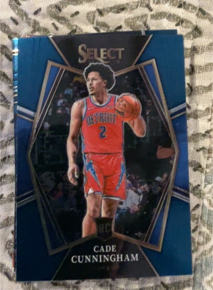 2021-22 Panini Select Premier Level Blue #116 Cade Cunningham Rookie — front